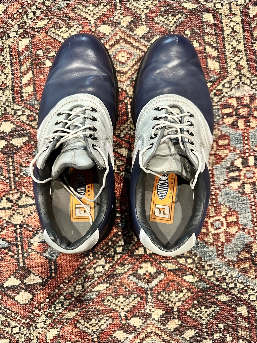 FootJoy Contour Series Spikeless Golf Shoes - Navy/Gray - Size 8M